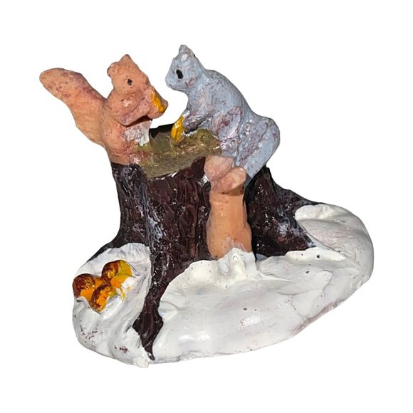 Lemax Chipmunks 72539 Christmas Village Accessory Accent Tree Stump Snow - Picture 5 of 12